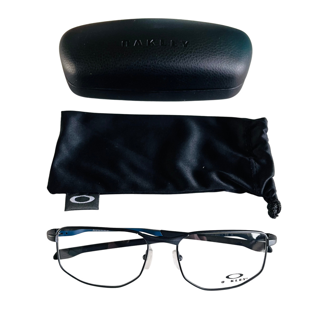 Oakley Eyeglasses Frame Addams OX3012 Satin Light Steel Rectangle 56-17-140